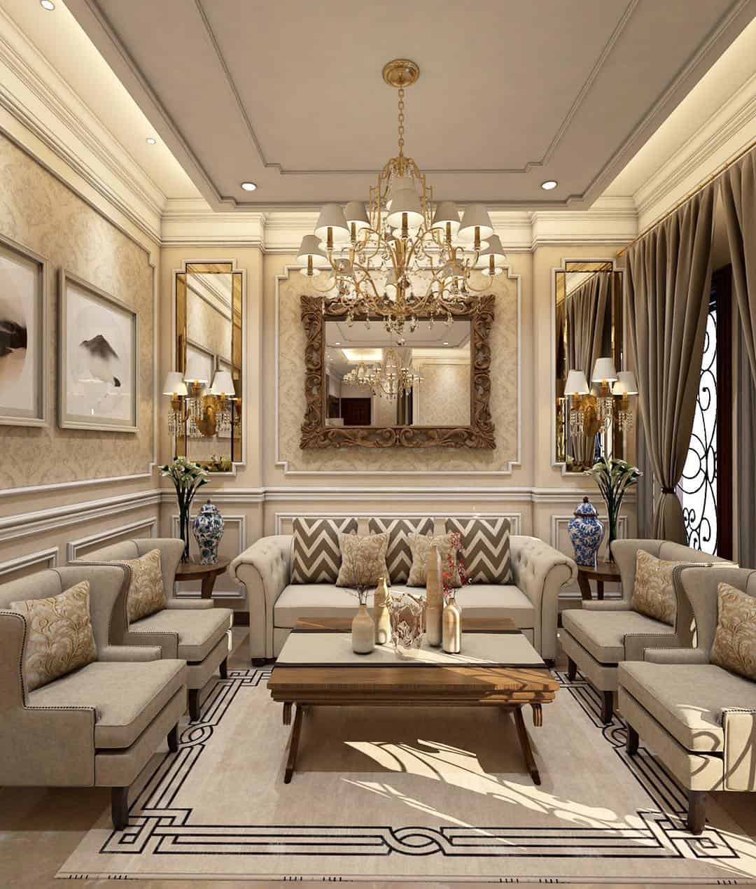 interior living room house trends 2021 furniture color decor chandeliers visit luxury inherited grandmother fashionable suit crystal even should they