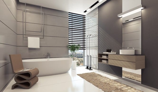 Bathroom decorating ideas: high tech bathroom