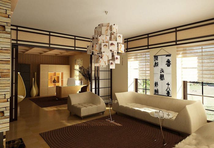 Japanese interior design Japanese living  room 