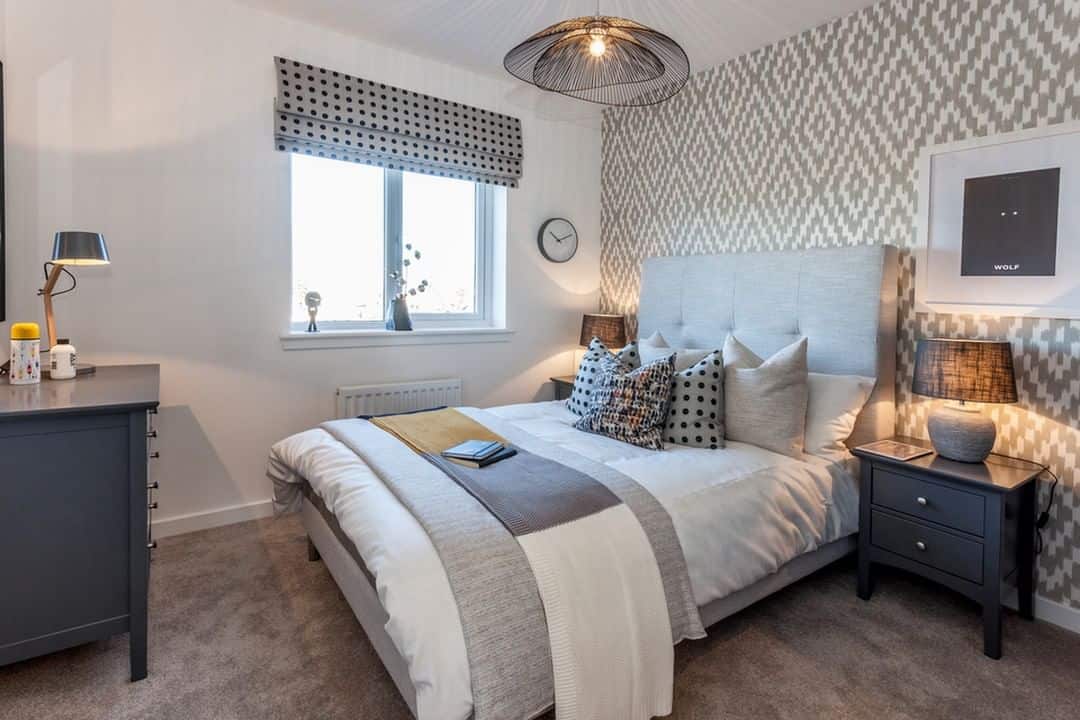 Yellow And Gray Bedroom