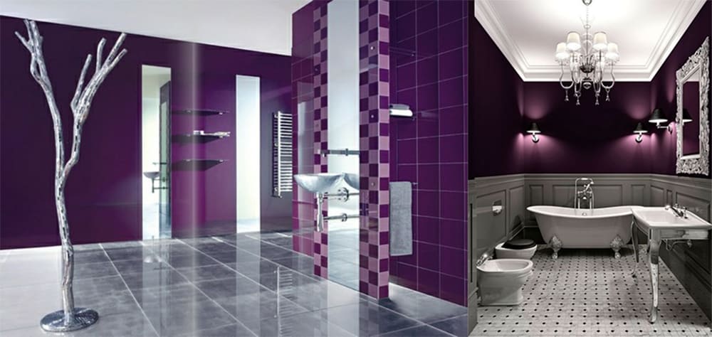 Contemporary bathroom  design magic Purple bathroom  ideas 